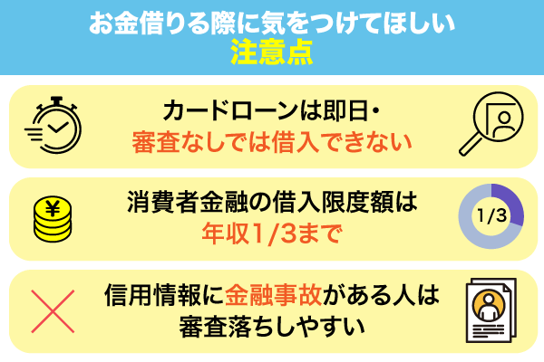お金を借りる際に注意すべきポイントをきさいした画像