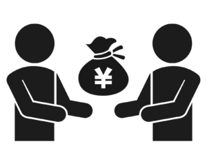 お金を貸している様子